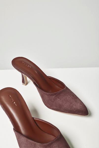 INEZ Kitten Heel in Suede Brown