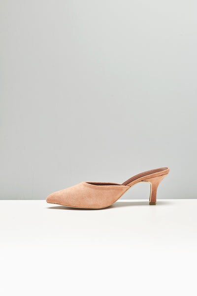 INEZ Kitten Heel in Suede Nude